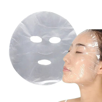 Face Plastic Film Full Face Cleaners Mask Neck Stickers 100Pcs Disposable Paper Transparent PE Masks Wraps Facial Beauty Healthy