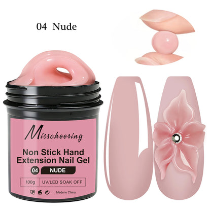 100g White CLear Non Stick Hand Extension Nail Gel 3D Shaping Sculpting Carving Nail Art Solid Hard Gel UV LED Soak Off Gel