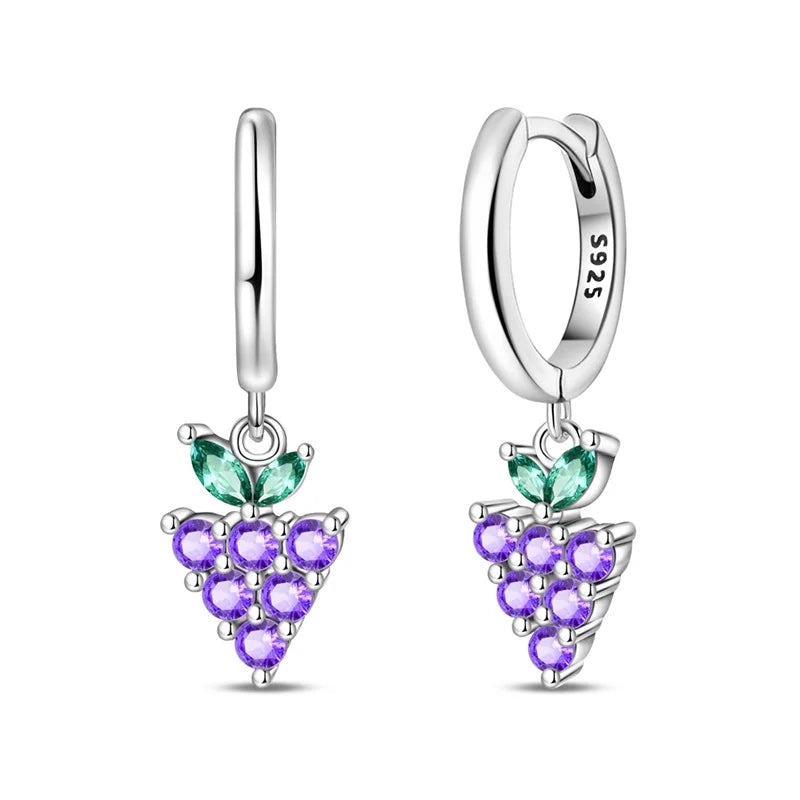New 925 Sterling Silver Wine Cup Butterfly  Women Earrings Brilliant Wedding Engagement Star Earrings Jewelry Gift