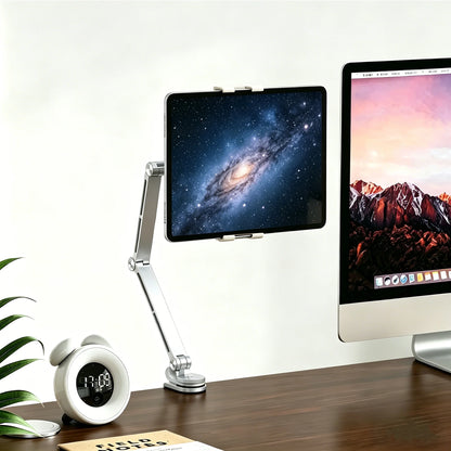 Adjustable Aluminum Desktop Stand Suitable For Tablets iPad Universal Foldable 360 ° Rotation Compatible With 4.7-12.9 Inch