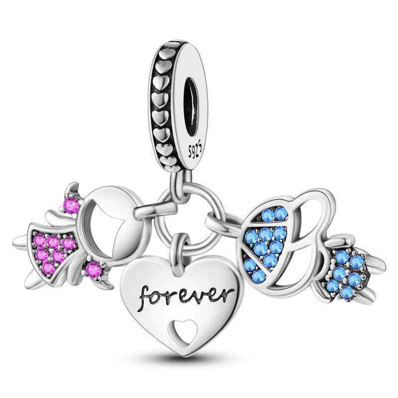 Charm Hot Sales 925 Silver Original Charms Beads Fit Pendant Charm Bracelet Dangle for Women DIY Fine Jewelry Making