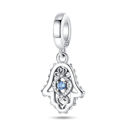 Hot Sales 925 Sterling Silver Charms Beads Devil's Eye Fatima's Hand Cross Beads Fit Original Bracelet Women DIY Jewelry Gifts