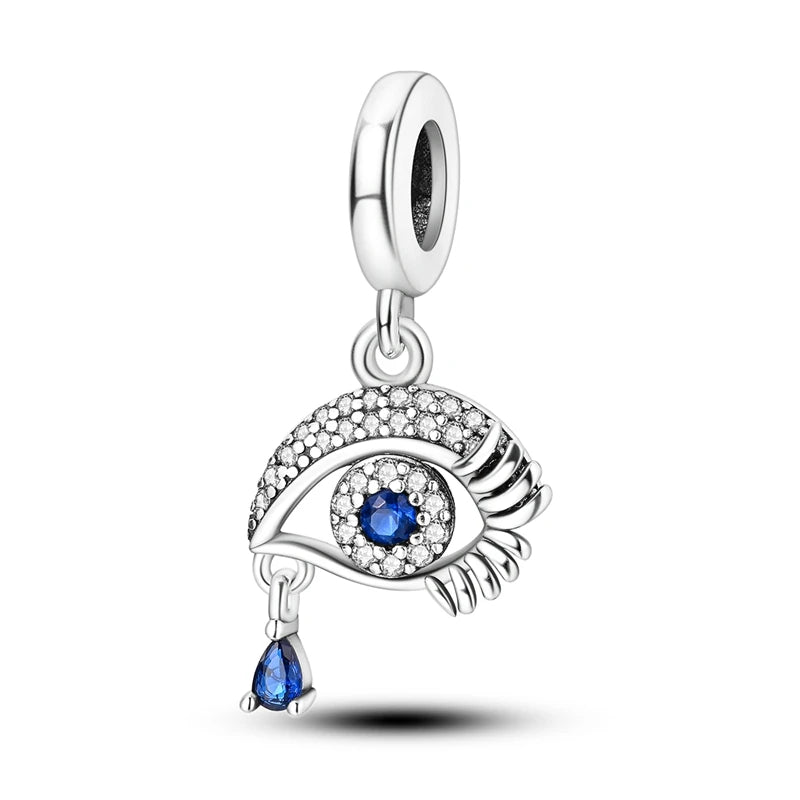 Hot Sales 925 Sterling Silver Charms Beads Devil's Eye Fatima's Hand Cross Beads Fit Original Bracelet Women DIY Jewelry Gifts