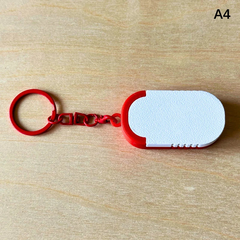 Mini Portable Plastic Pill Box with Keychain - Cross Symbol Medicine Case for Daily Use And Emergencies Sliding Capsule Holder