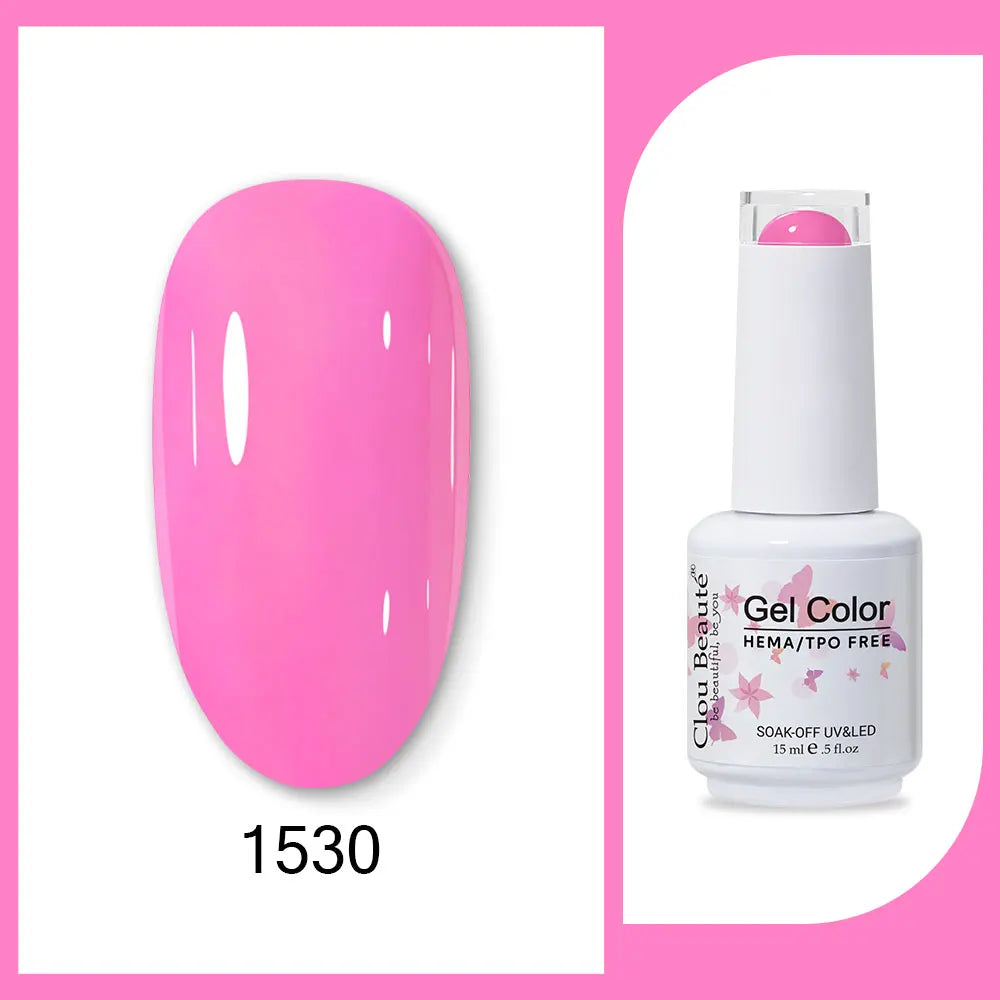 Clou Beaute TPO FREE Nail Gel Polish High Pigment Nail Art Supply Spring Summer Pastal Color Varnish UV Gel Clear Base Top Coat