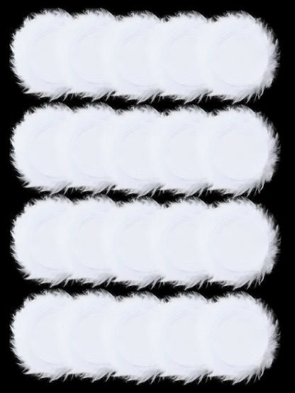 2-5-10-20Pcs Portable and Practical High-Grade White Round Powder Puff for Base and Fixing Makeup