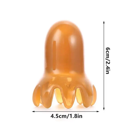 Resin Octopus Comb Head Massager Meridian Scraping Scalp Massage Brush Acupuncture SPA Gua Sha Health Massage Tool