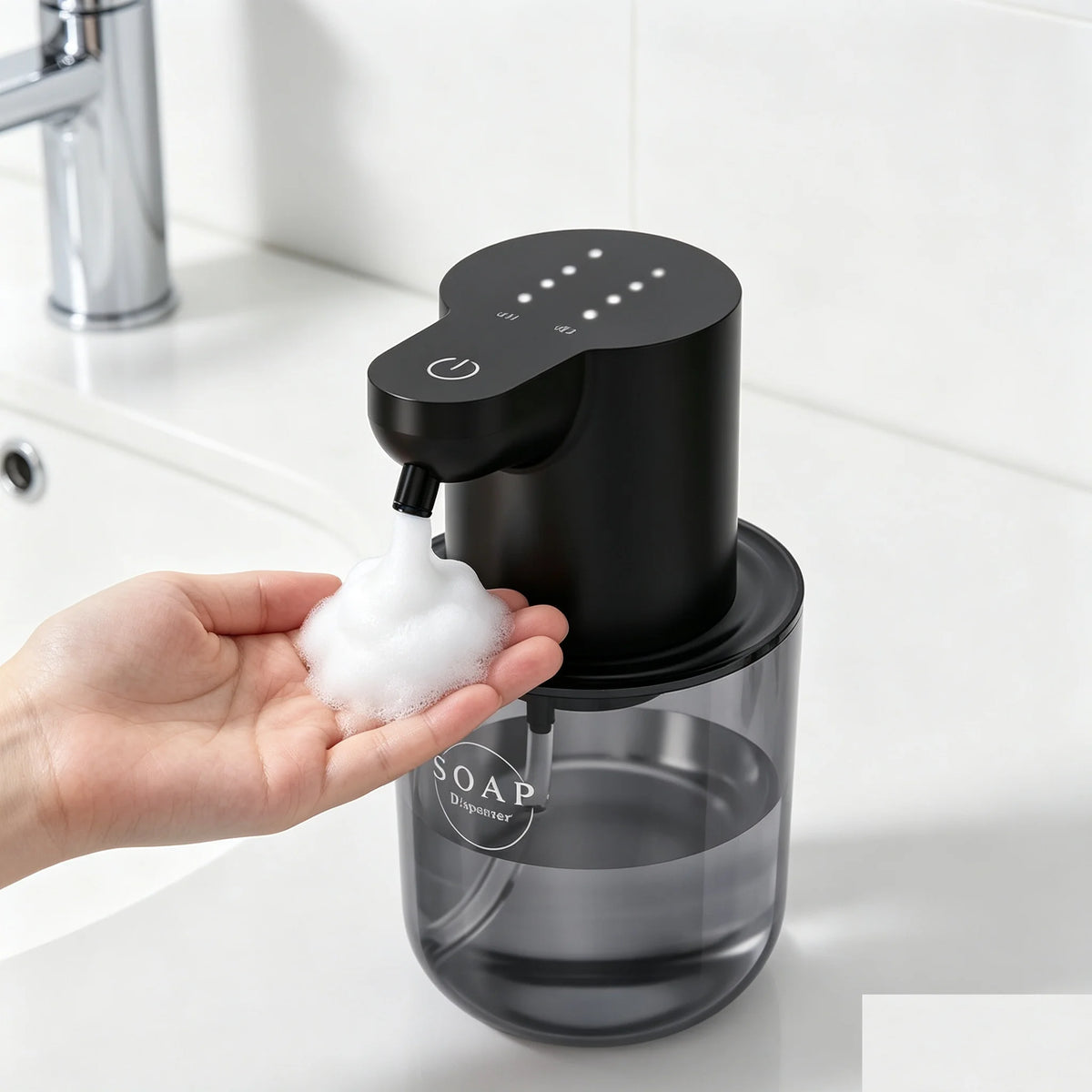 New Wall Mounted Automatic Soap Dispenser Foam Smart Hand Washing Machine 500ml Liquid Rechargeable Bathroom Induction Sensor