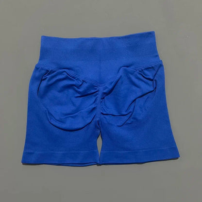 HISTELLO Sports Shorts 4.5" Women Yoga Shorts Seamless Low Waist Scrunch Bum Gym Leggings Workout Stretch Fitness Sports Shorts