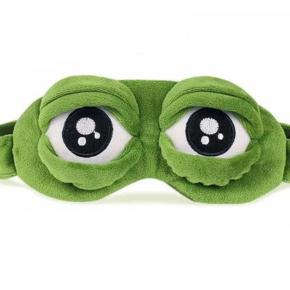 Funny Frog Pattern Sleep Eye Mask - Soft Comfort Light Blocking Relax Cover for a Good Night's Sleep