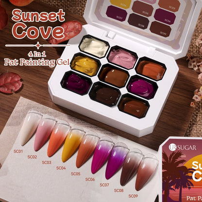UR SUGAR 9 Colors Patting Painting Gel Nail Polish 4 In 1 Transfer French Design UV LED Soak Off Gel Varnish Gradient Pat Gel