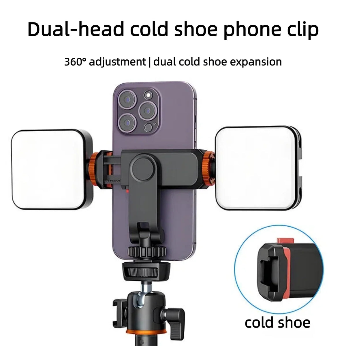 ST-06S Vertical Shooting Phone Mount Holder DSLR Camera Monitor Mount Tripod Mount Clamp for Smartphone Vlog Shooting accessorie