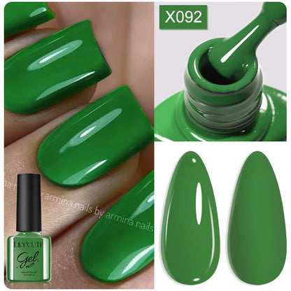 LILYCUTE 7ml Base Nowipe Top Coat Soak Off UV LED Gel Nail Polish Reinforcement Gel Semi Permanent Multifunction Gel Varnishes