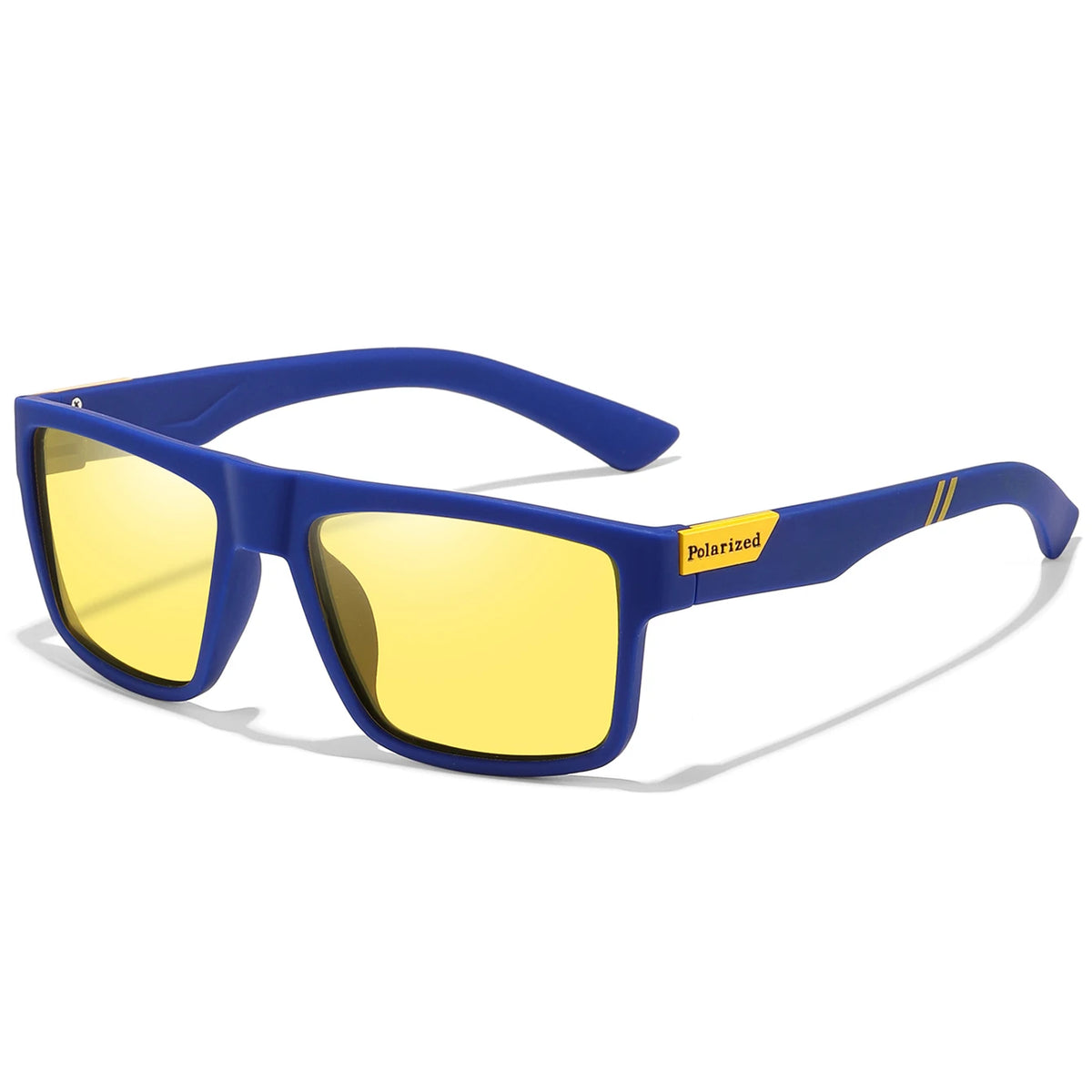 Retro Style Square Frame Polarized Cycling Sunglasses Men Night Vision Car Driving Sunglass Dirt Bike Motorcycle Glasses UV400