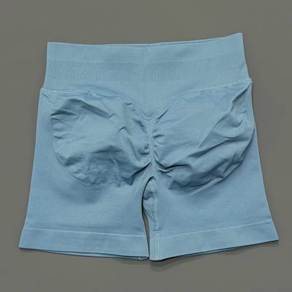 HISTELLO Sports Shorts 4.5" Women Yoga Shorts Seamless Low Waist Scrunch Bum Gym Leggings Workout Stretch Fitness Sports Shorts