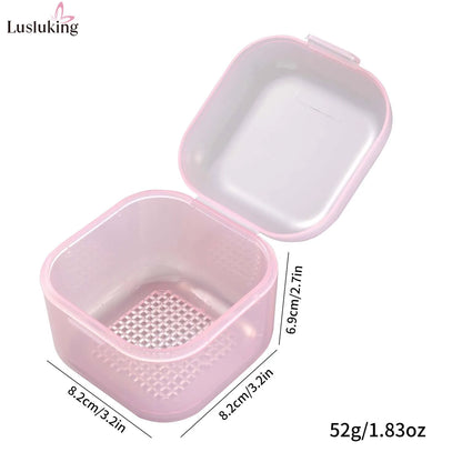Nail Drill Bits Disinfection Box Double Layer Filtration Cleaning Box Manicure Storage Case Nail Brush Cleaning Container