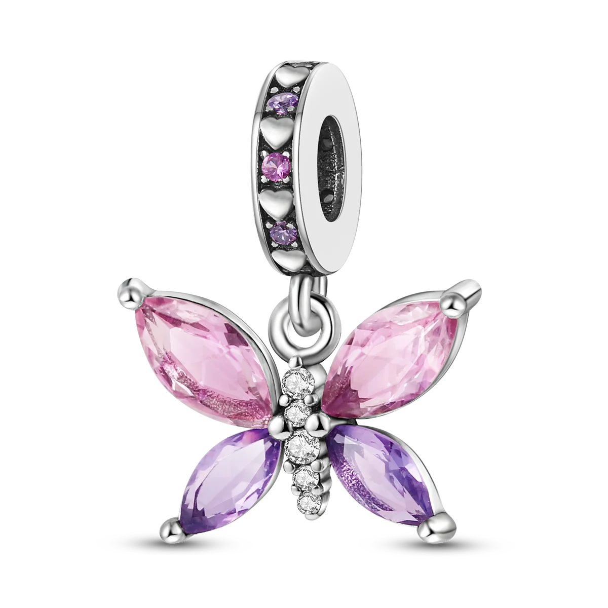 925 Silver Rainbow Flower Dragonfly Charms Dangle Charm Animal Bead Fit Original Bracelet Jewelry DIY
