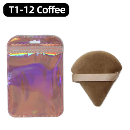 OGEYERO Velvet Triangle Powder Puff Make Up Sponges for Face Eyes Contouring Shadow Seal Cosmetic Foundation Makeup Tool
