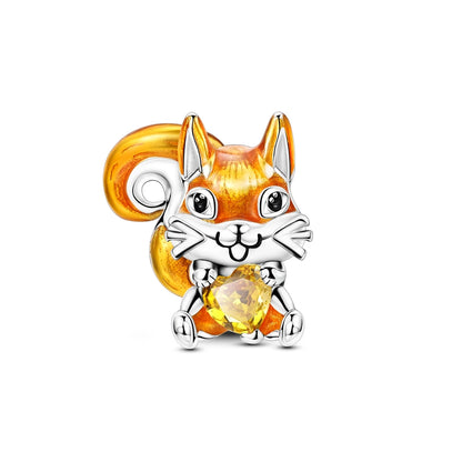 Original Charms 925 Silver Cute Animals Cat Bear Bead For Silver Bracelet Diy Fahsion Jewelry