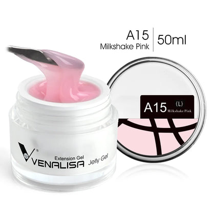 VENALISA Clear Color Extension Gel Pearl Glittle Gel Canni Supply Camouflage Fasting Jelly Nail Gel Self Leveling Acrylic Gel