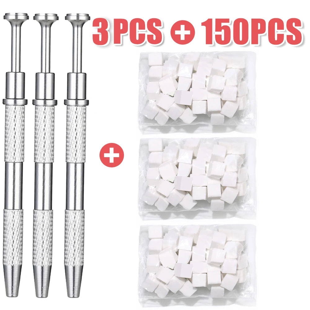 LINMANDA 200/50PCS Nail Sponge Sponge with Grab Pen and Sponge Grab Clip Set Nail Gradient Color Nail Tool Accessories