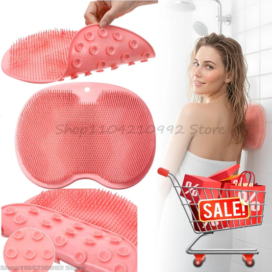Exfoliating Foot Brush and Back Scrubber Anti-Slip Suction Cup - Deep Cleansing and Exfoliating Tool for Body Dirt Removal