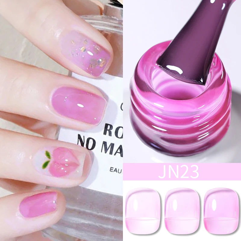BORN PRETTY 83 Colors 10ml Jelly Nude Gel Nail Polish Autumn Amber Semi Transparent Manicure Soak off UV LED Nails Gel Varnish
