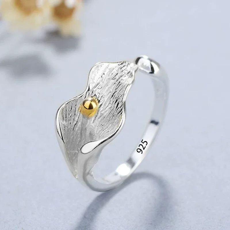 VENTFILLE 925 Sterling Silve Flower Ring for Women Gift Hollow Out Design Retro Hip Hop Versatile Jewelry Party Gift Dropship
