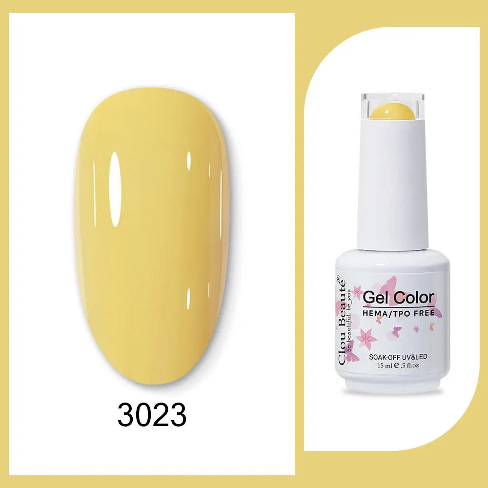 Clou Beaute TPO FREE Nail Gel Polish High Pigment Nail Art Supply Spring Summer Pastal Color Varnish UV Gel Clear Base Top Coat