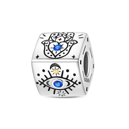 Hot Sales 925 Sterling Silver Charms Beads Devil's Eye Fatima's Hand Cross Beads Fit Original Bracelet Women DIY Jewelry Gifts