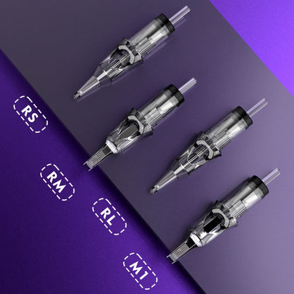 Goldplume Tattoo Needles 20 Pieces/Box Rl Rm M1 Rs Suitable for Tattoo Machines, Permanent Makeup or Body Painting