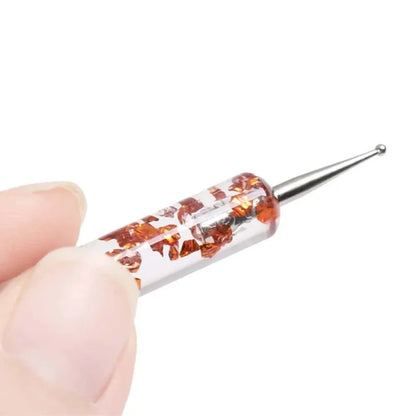 5Pcs/set Portable Nail Art Dotting Pen Crystal Beads Handle Dual-ended Drawing Painting Rhinestones Gems Pens Manicure Tools