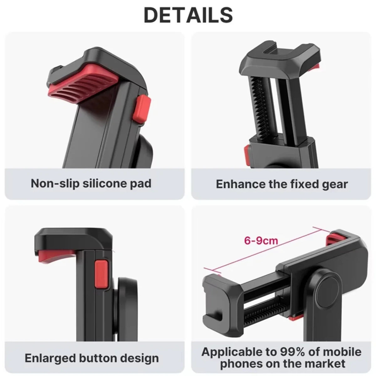 ST-06S Vertical Shooting Phone Mount Holder DSLR Camera Monitor Mount Tripod Mount Clamp for Smartphone Vlog Shooting accessorie