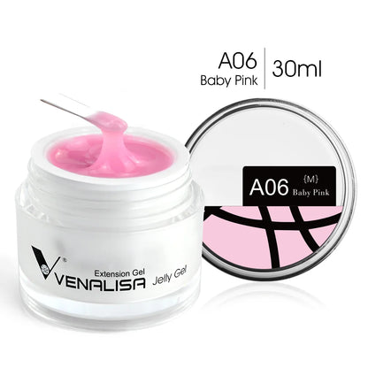 VENALISA Clear Color Extension Gel Pearl Glittle Gel Canni Supply Camouflage Fasting Jelly Nail Gel Self Leveling Acrylic Gel