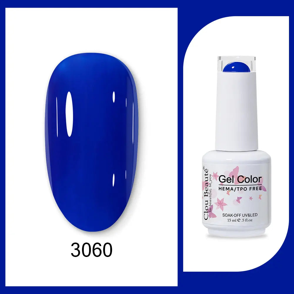Clou Beaute TPO FREE Nail Gel Polish High Pigment Nail Art Supply Spring Summer Pastal Color Varnish UV Gel Clear Base Top Coat