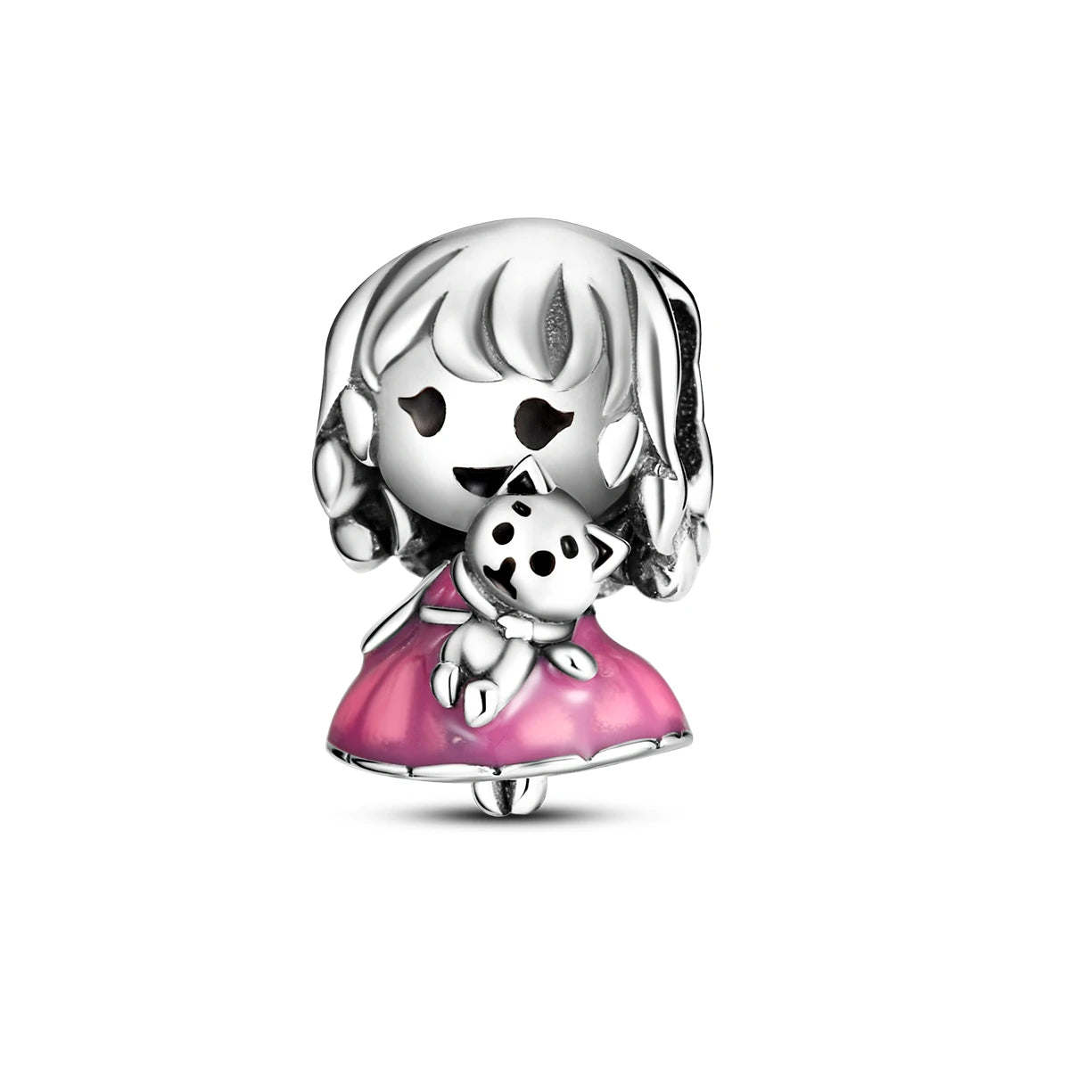 Original Charms 925 Silver Cute Animals Cat Bear Bead For Silver Bracelet Diy Fahsion Jewelry