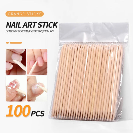 50/100PCS Disposable Wood Stick Beauty Spatulas Log Hair Removal Wax Coating and Scraping Tool Eyebrow Trimming Wooden Stick