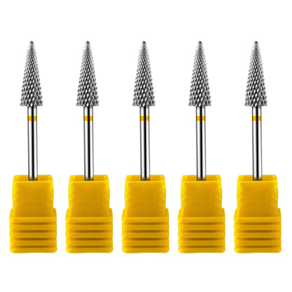 Tip Tungsten Carbid Nail Drill Bits Electric Manicure Drill Accessory Milling Cutters for Nail Gel Polish Remover Nail Tools