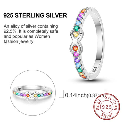 Rings Original 925 Sterling Silver Rings Bow Heart Sun Moon Star Zircon Rings For Women Jewelry Birthday Anniversary Gifts