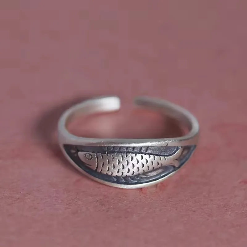 VENTFILLE 925 Sterling Silve Flower Ring for Women Gift Hollow Out Design Retro Hip Hop Versatile Jewelry Party Gift Dropship