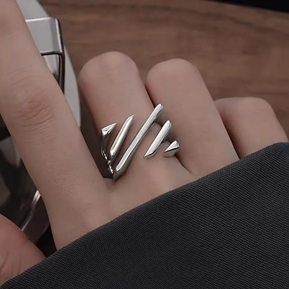 VENTFILLE 925 Sterling Silve Flower Ring for Women Gift Hollow Out Design Retro Hip Hop Versatile Jewelry Party Gift Dropship