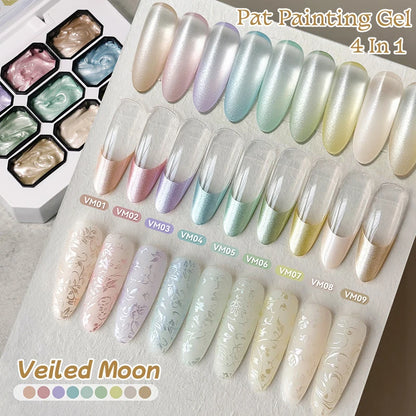 UR SUGAR 9 Colors Patting Painting Gel Nail Polish 4 In 1 Transfer French Design UV LED Soak Off Gel Varnish Gradient Pat Gel