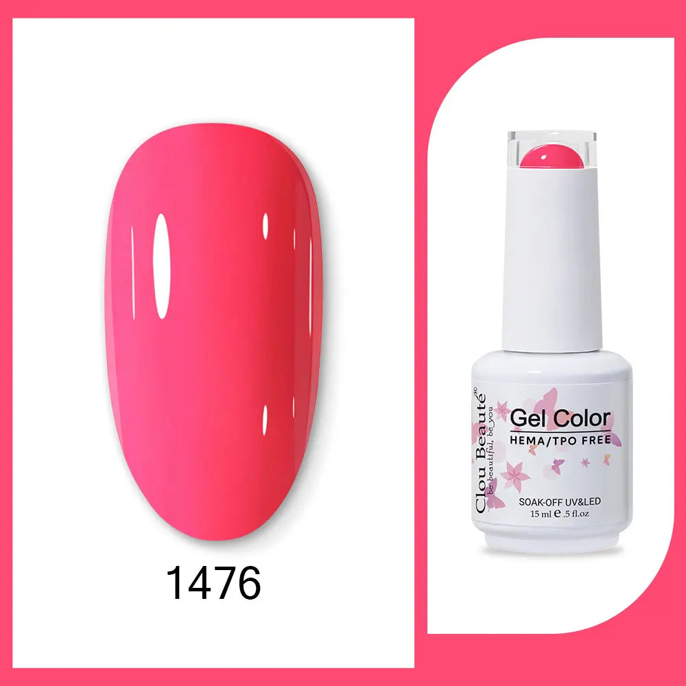 Clou Beaute TPO FREE Nail Gel Polish High Pigment Nail Art Supply Spring Summer Pastal Color Varnish UV Gel Clear Base Top Coat