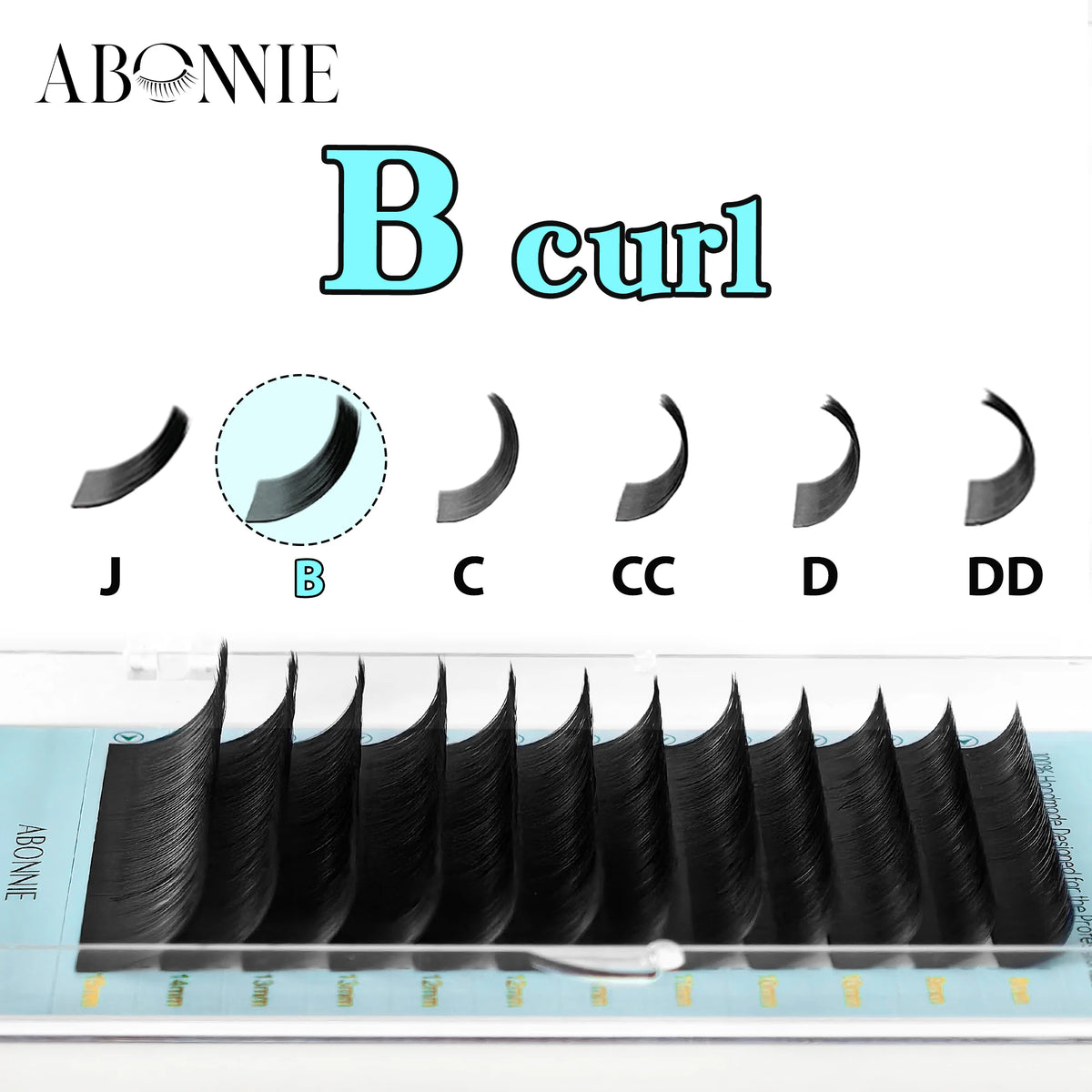Abonnie LB LJ Curl Cashmere Classic Eyelashes Extensions Mixed Tray LB Curl Eyelashes