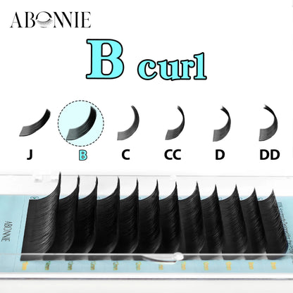 Abonnie LB LJ Curl Cashmere Classic Eyelashes Extensions Mixed Tray LB Curl Eyelashes