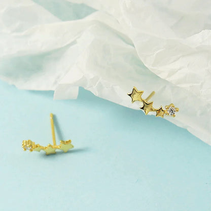 925 Sterling Silver Star Earring for Women Girl Personal Originality Trend Hip Hop Neutral Jewelry Gift Dropshipping