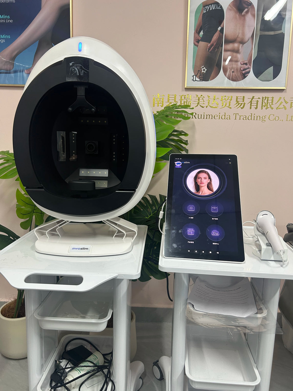 AISIA Q1pro AI Multispectral Skin Analyzer 3 Cameras UV RGB 8 Spectra 3D Dermal Facial Detection Salon Skin Testing Machine