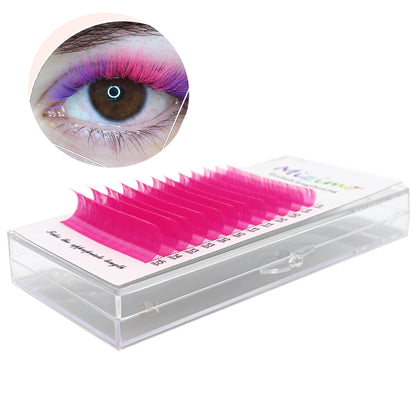 The Royal Blue Color 8-15 Length Is Mixed With Natural Softness To Extend The Professional Grafting False Eyelash Makeup 0.07