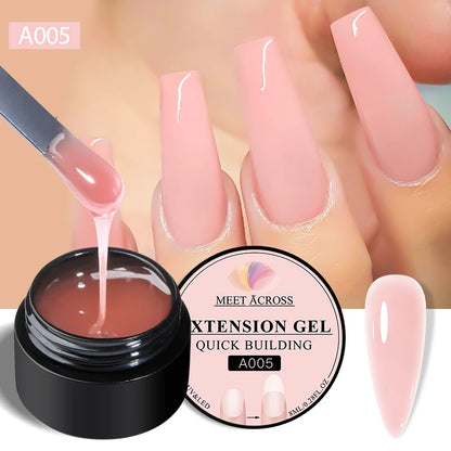 8ml Nude Pink White Quick Extension Gel Nail Polish Vernis Semi Permanent UV Construction Gel For Nail Extensions Nail Supplies
