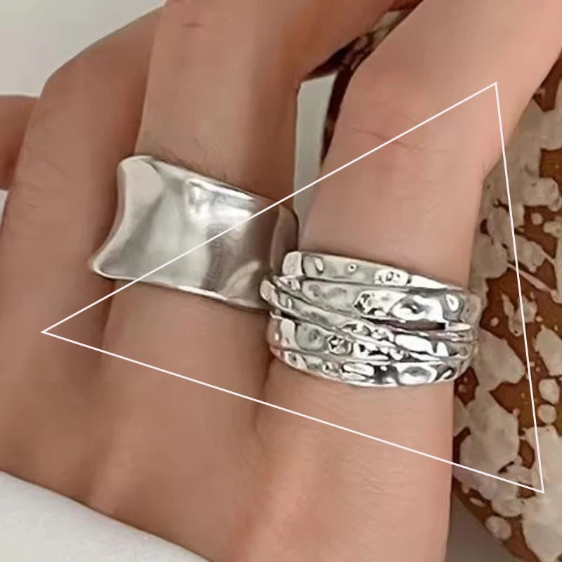 VENTFILLE 925 Sterling Silve Flower Ring for Women Gift Hollow Out Design Retro Hip Hop Versatile Jewelry Party Gift Dropship